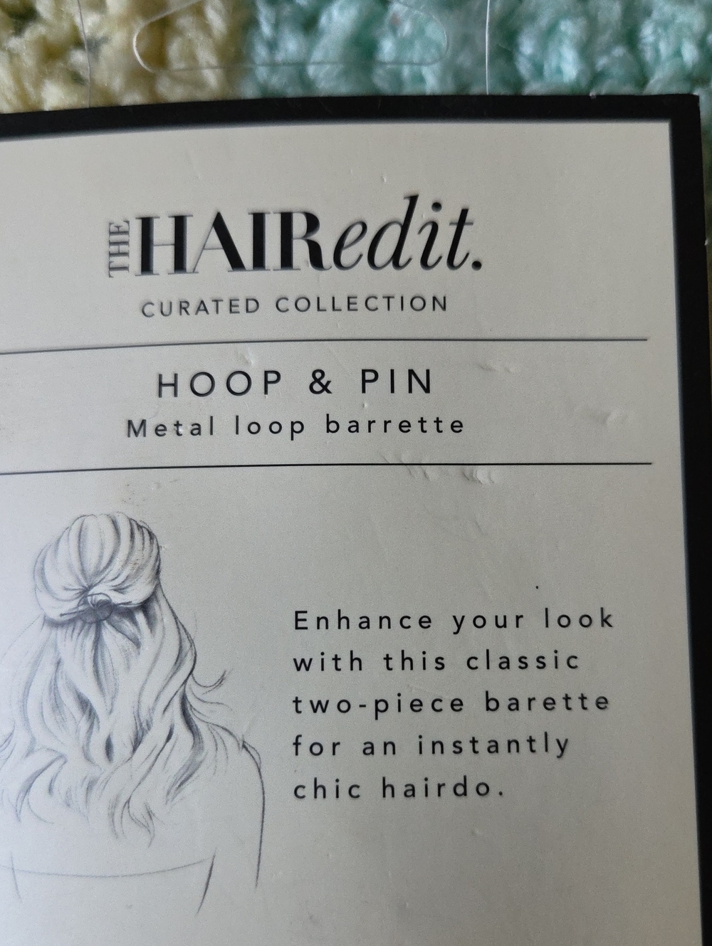 The Hair Edit Hoop & Pin Metal Loop Barrette. NIP - Picture 9 of 9